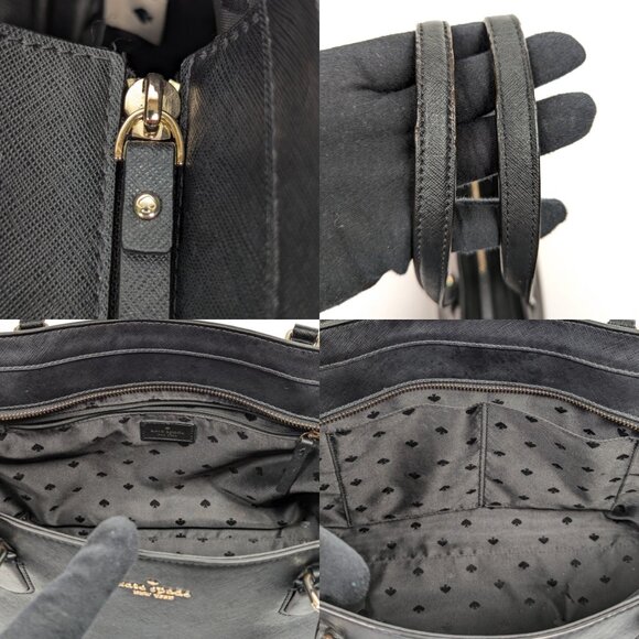 KATE SPADE Dally Laurel Way Saffiano Leather Zip Top Tote Black - Picture 13 of 15